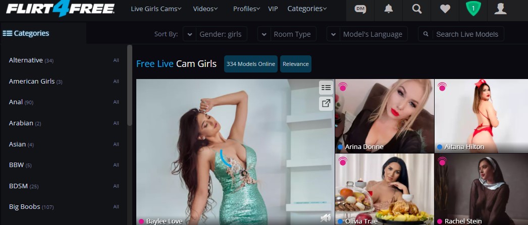 Flirt4free con chicas cam