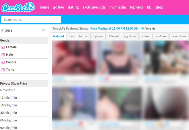 CamSoda con chicas cam