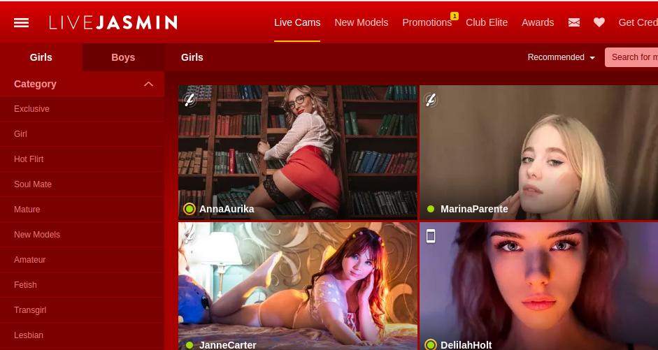 LiveJasmin con chicas cam