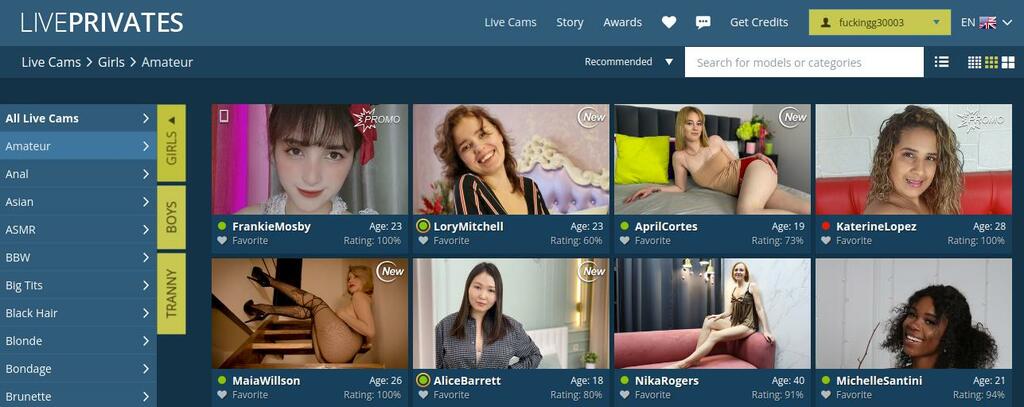 LivePrivates con chicas cam