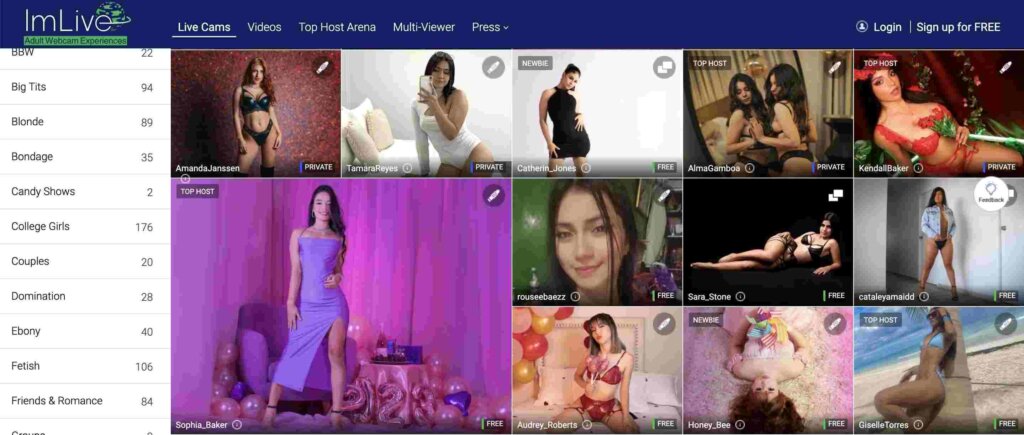 ImLive Models Imlive Main page screenshot 01